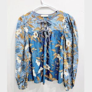 Ulla Johnson Joanie Blouse in Lapis